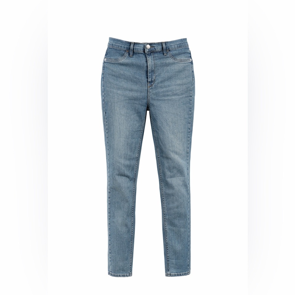 Free People Slim Straight Jeans Light Wash Size 30 Distressed